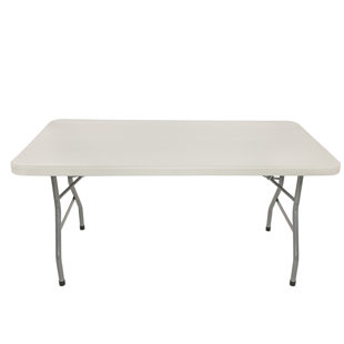 HAMPDEN FURNISHINGS Heavy Duty Plastic Rectangular Portable Banquet Table