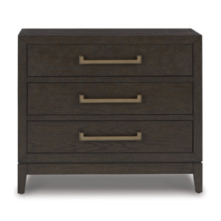 SIGNATURE DESIGN BY ASHLEY Burkhaus 3 - Drawer Nightstand Bachelor's Chest in Brown
