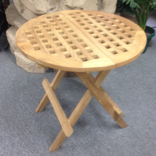 D-ART COLLECTION Palmeri Folding Solid Wood Bistro Table