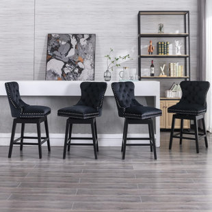 FAHOMISS Swivel Upholstered Counter Stool