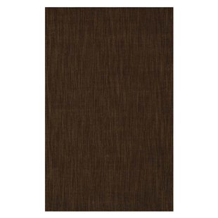PLOW & HEARTH Hand-Tufted Chocolate Area Rug