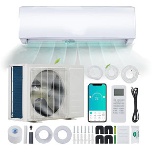 Babevy 9000 BTU Wi-Fi Connected Ductless Mini Split Air Conditioner