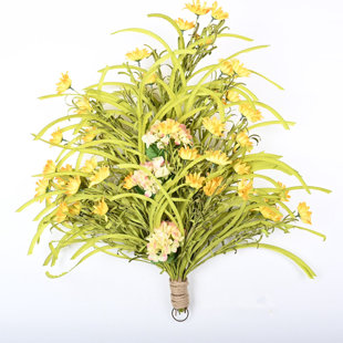 LECKFLLOWER 26" Faux Flower Blossom Grass Spray