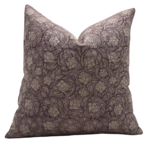 FABDIVINE Floral Linen Indoor/Outdoor Pillow Cover