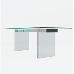 GUSTO DESIGN COLLECTION Crista Glass Top Dining Table
