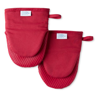 Town & Country Living Basket Weave Oven Mitt Set (Set of 2)