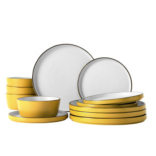 LATITUDE RUN® 12 Piece Stoneware Dinnerware Set - Service for 4