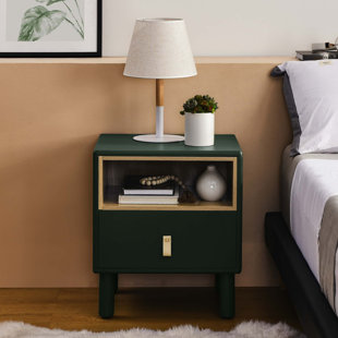 YDT FURNITURE Nordic style 1 - Drawer wooden Nightstand For Bedroom