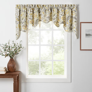 ELLIS CURTAIN Regency Floral Cotton Swag 100'' W Window Valance