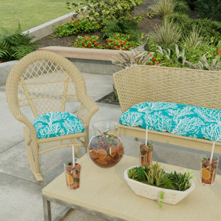 ANDOVER MILLS™ 19" x 19" Contoured Outdoor Wicker Seat Cushion