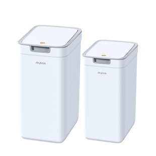 IMPIAR Aluminum Touch Top Trash Can Sets - 3.6 Gallons (Set of 2)