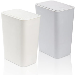 IMPIAR Plastic Trash Can ( 1.8 Gallons ) (Set of 2)
