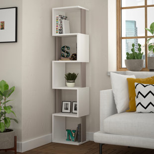 ZIPCODE DESIGN Chane Wall-Mounted Bookcase with 5 Shelves | Modern Storage Unit for Home or Office