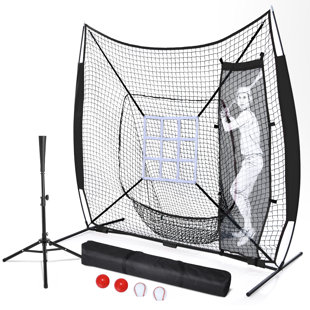 OXYGIE Baseball Softball Hitting Pitching Batting Practice Net With Batting