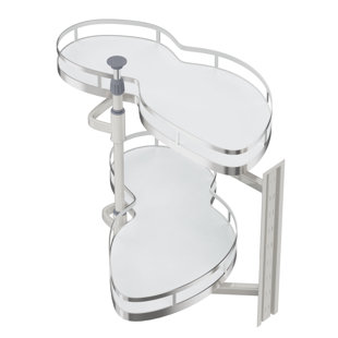 PREP & SAVOUR Sarina Right Swing Pull Out Organizer for Blind Corner Cabinet, Two-Tier Swing Tray, Soft Close, Right Hand Open