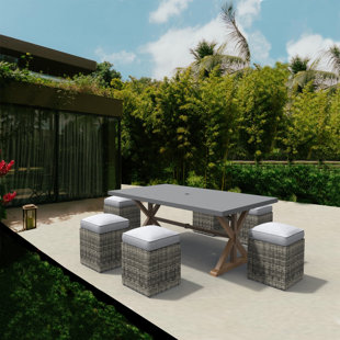 DIRECT WICKER Douglas 6 - Person Outdoor Seating Group With Cushions