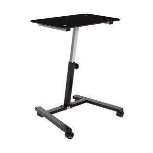 SEVILLE CLASSICS AIRLIFT® airLIFT Tempered Glass 23.62'' W Rolling Desk Or Stand with Wheels