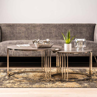 CIMC HOME 2 Satztische aus Glas (Set besteht aus 2)