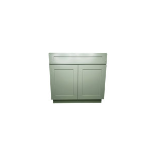 L & C CABINETRY VAB Open 34.5'' H Plywood Sink Base Cabinet Ready-to-Assemble