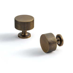 MECANS Solid Brass Circle Knob (Set of 2)