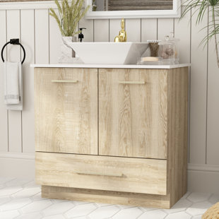 BEACHCREST HOME™ Bedias 33.9'' H Single Bathroom Vanity Set