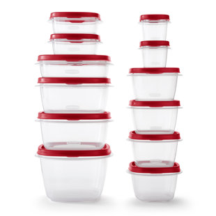 Rubbermaid Vented Easy Find Lid Food Storage Container, 24 Piece Set, Racer Red