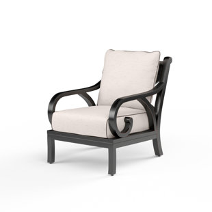 SUNSET WEST Monterey Club Chair with Self Welt Cushions