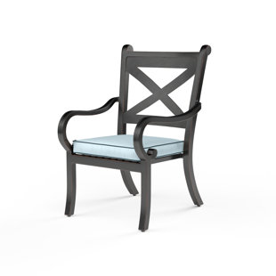 SUNSET WEST Monterey Outdoor Dining Armchair with Sunbrella Cushion