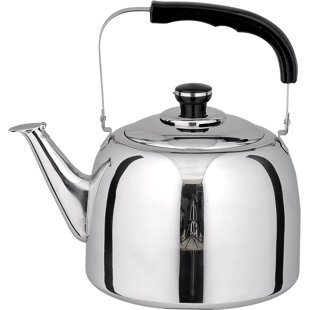 Ttak Houseware Tea Kettle Stovetop Movable Handle | Stainless Steel Stovetop Loud Whistling Fast Boiling Tea Kettle Cool Grip Bakelite Handle | Food Grade Tea Pot Thin Fast Heating Base