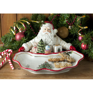 Spode Christmas Tree Figural Santa Dish