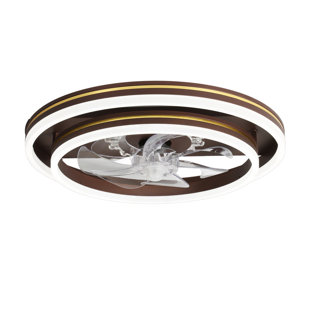 Wrought Studio™ Helve 19" Ceiling Fan with Dimmable LED Lights and Remote