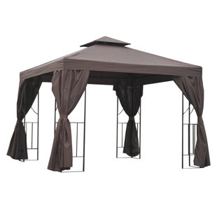DAKOTA FIELDS 3m W x 3m D Metal Gazebo