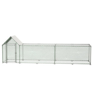 TUCKER MURPHY PET™ Elske Metal Chicken Run Coop, Walk-in Cage with Waterproof & Anti-UV Cover Lockable Door Design