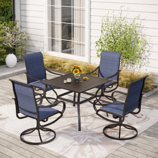 WILDON HOME® Sutiya 4 - Person Square Outdoor Dining Set