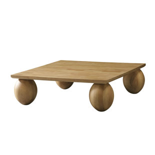 VIG FURNITURE Optima - Modern Natural Rubberwood Square Coffee Table