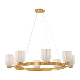 BREEGAN JANE BY BREEGAN JANE X SAVOY Isla Blanca 8-Light Chandelier in Warm Brass by Breegan Jane