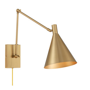 BREEGAN JANE BY BREEGAN JANE X SAVOY Pharos 1-Light Adjustable Wall Sconce in Noble Brass by Breegan Jane