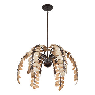 BREEGAN JANE BY BREEGAN JANE X SAVOY Grecian 6-Light Chandelier in Champagne Mist with Coconut Shell by Breegan Jane