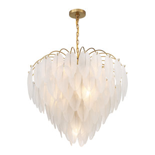 BREEGAN JANE BY BREEGAN JANE X SAVOY Boa 9-Light Chandelier in Warm Brass by Breegan Jane