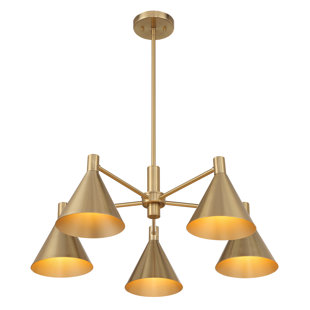 BREEGAN JANE BY BREEGAN JANE X SAVOY Pharos 5-Light Chandelier in Noble Brass by Breegan Jane