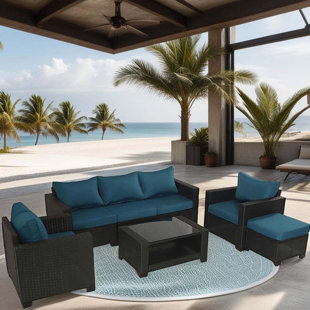 INO DESIGN 6 - Person Outdoor Seating Group with Cushions
