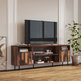 CHOCOPLANET TV Stand Modern Wood Media Entertainment Center Console Table
