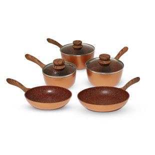 JML 8-tlg. Antihaft-Bratpfannen-Set mit Deckel, Bratpfanne