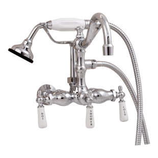 STROM LIVING 3 Handle Bathroom Clawfoot Tub Faucet with Diverter
