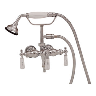 STROM LIVING 3 Handle Deck Mounted Clawfoot Tub Faucet with Diverter