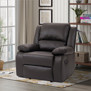 UIXE Boney 36.5" Faux Leather Manual Recliner