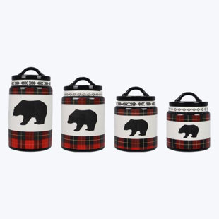 LOVE HAPPY CREATIONS LLC Ceramic / Porcelain Canister - Set of 4 (Set of 4)