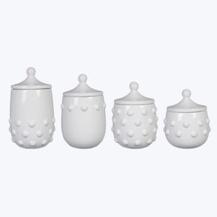 LOVE HAPPY CREATIONS LLC Ceramic / Porcelain Canister - Set of 4 (Set of 4)