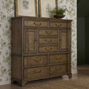 PULASKI FURNITURE Revival Row 9-Drawer Master Chest with Cabinets