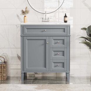 BEYONG 30'' Single Bathroom Vanity with Ceramic Top